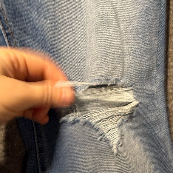 Edgely Jeans Womens 4 blue Mid Rise Flare distressed Fit 26x32 tall western - Picture 3 of 13